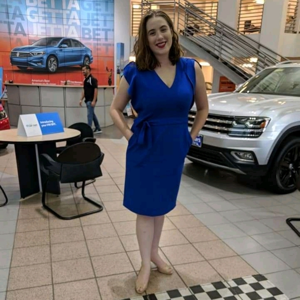 Eliza J blue dress